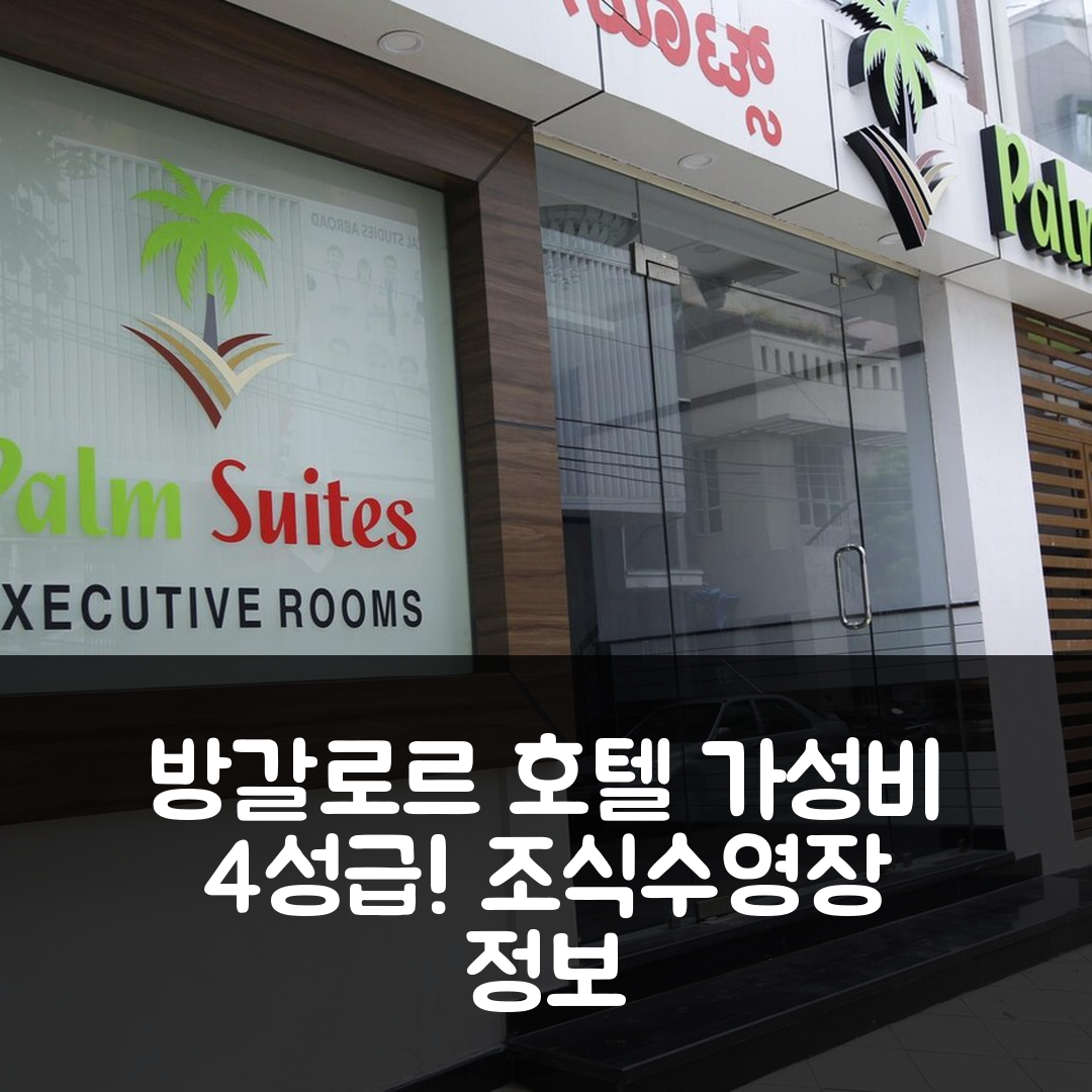 방갈로르 숙소 여행 호텔 추천 호텔 팜 스위트 | 가성비 좋은 4성급 조식과 수영장 정보 7가지