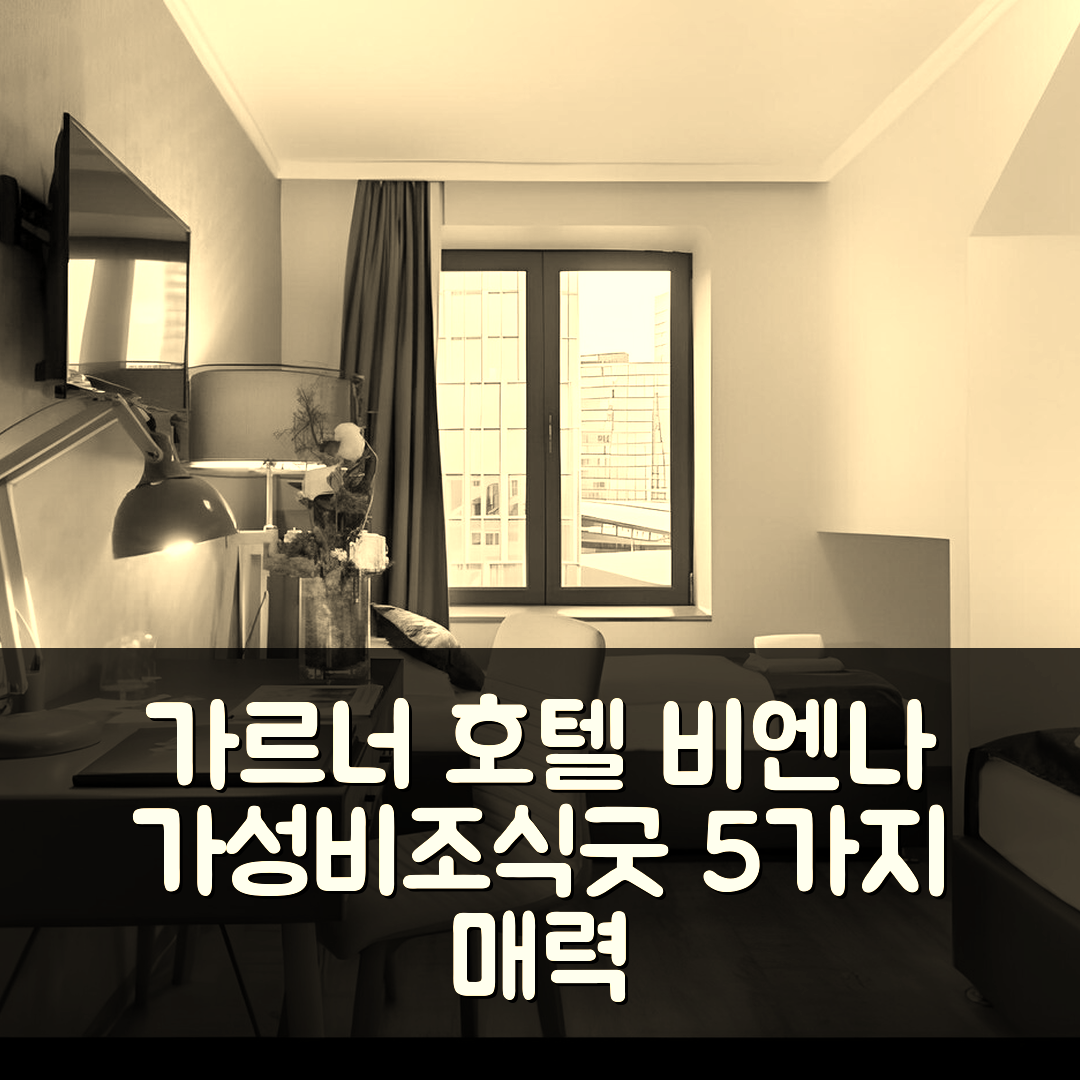 비엔나 숙소 여행 호텔 추천 가르너 호텔 비엔나 | 가성비 좋은 4성급 조식과 위치 5가지 매력