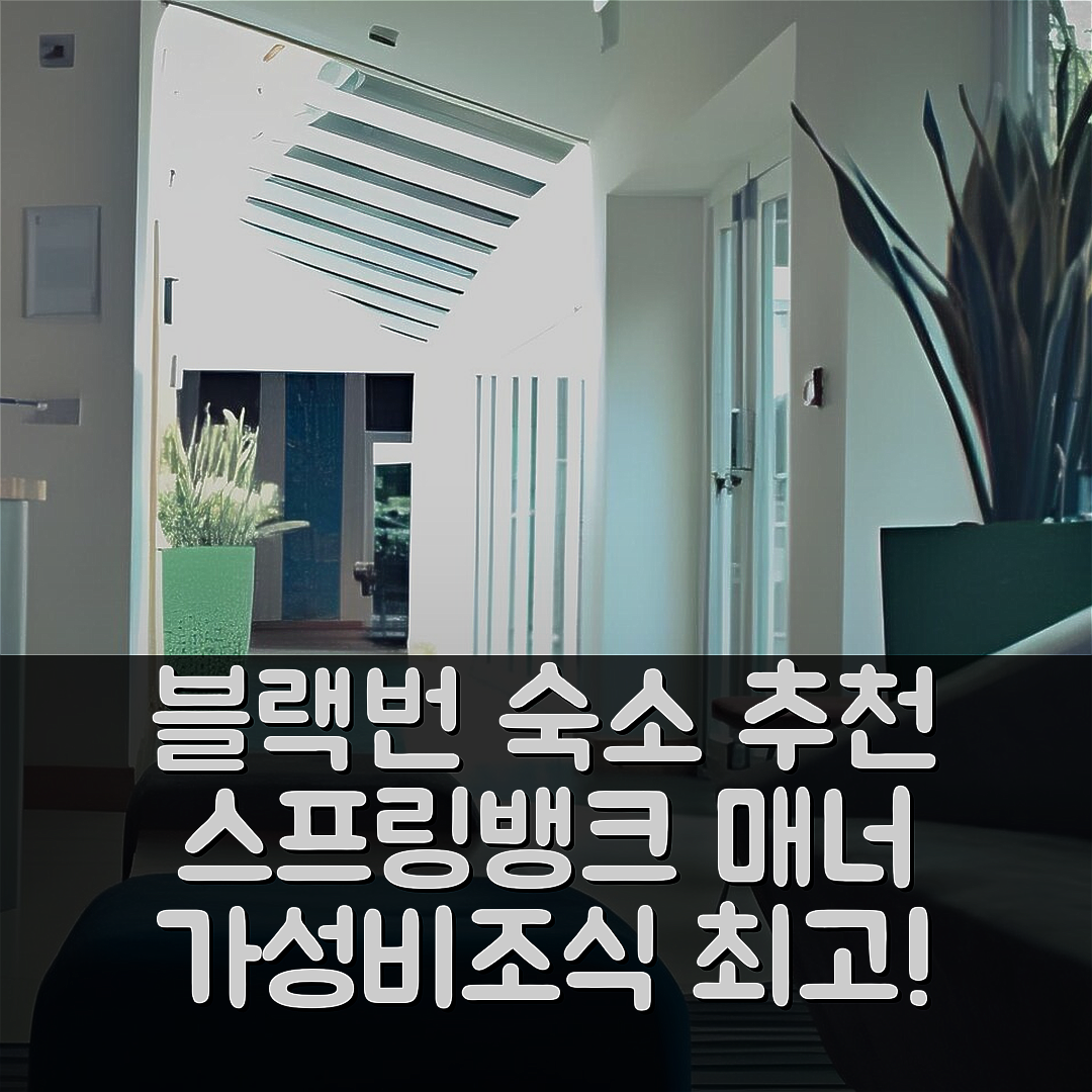 블랙번 숙소 여행 호텔 추천 스프링뱅크 매너 | 가성비와 조식이 뛰어난 5가지 이유