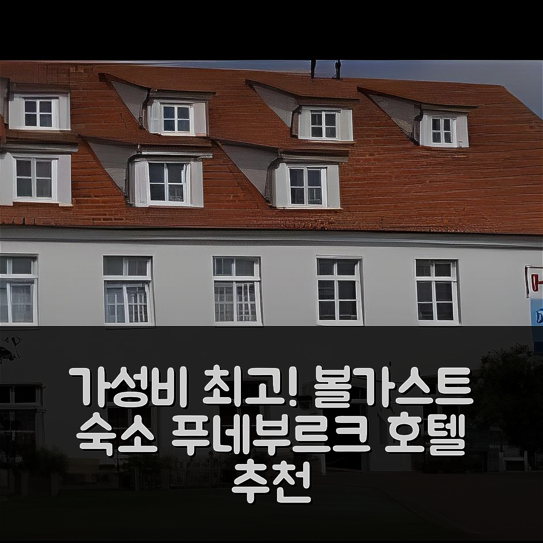 볼가스트 숙소 여행 호텔 추천 푸네부르크 호텔 | 가성비와 조식이 뛰어난 5가지 이유