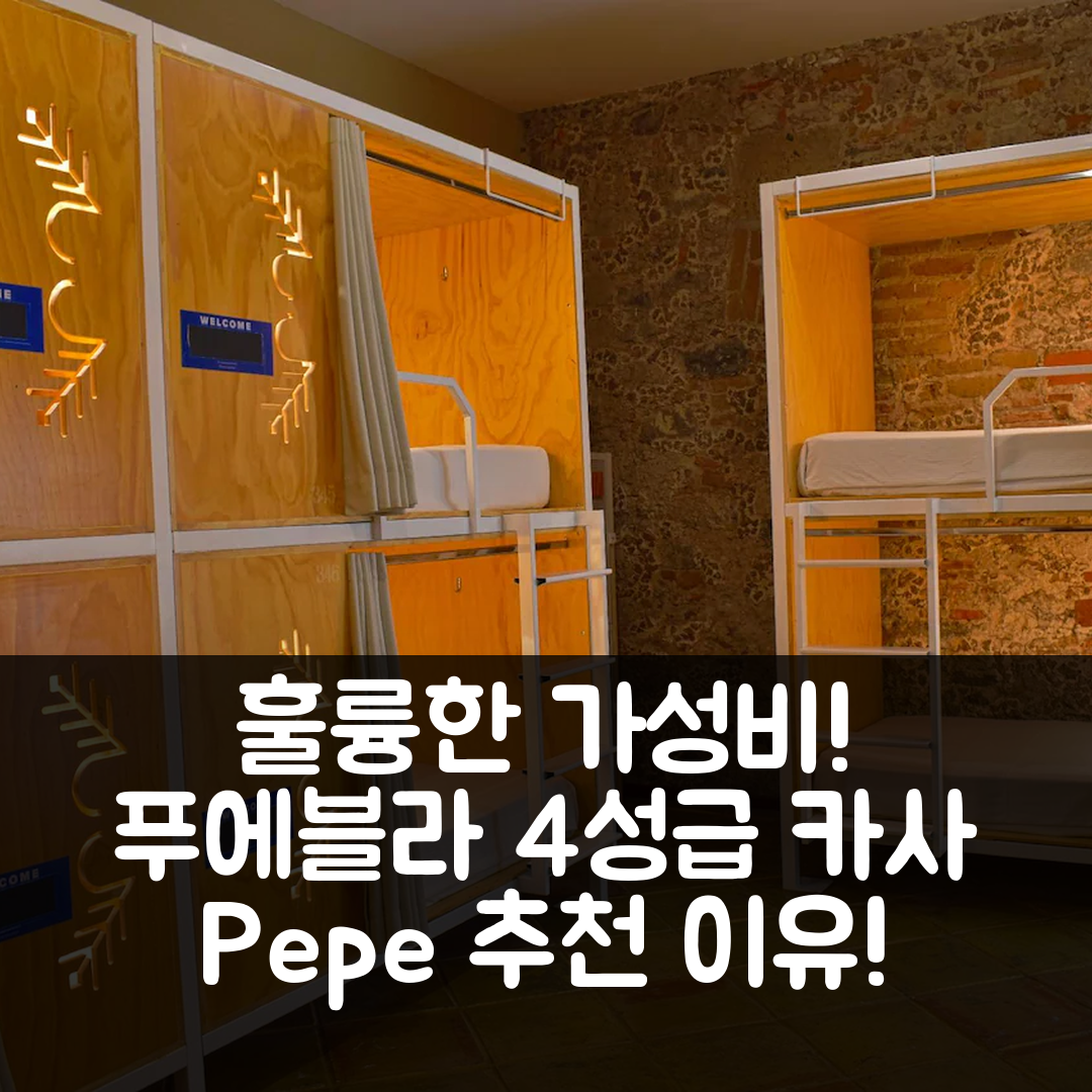 푸에블라 숙소 여행 호텔 추천 카사 Pepe | 4성급 가성비 조식과 위치가 우수한 7가지 이유